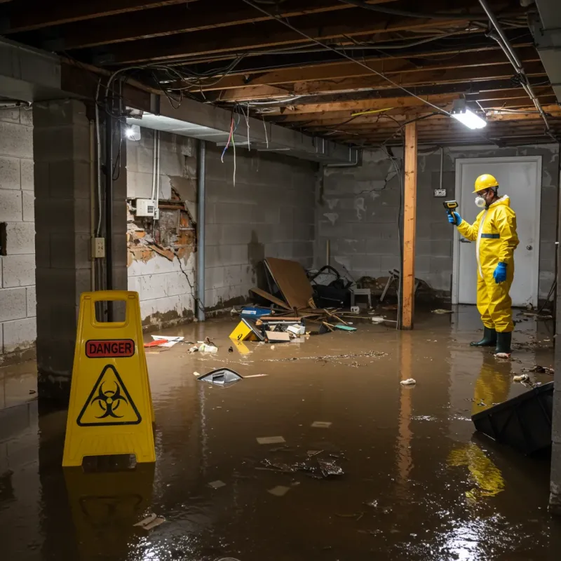 Flooded Basement Electrical Hazard in Herndon, VA Property